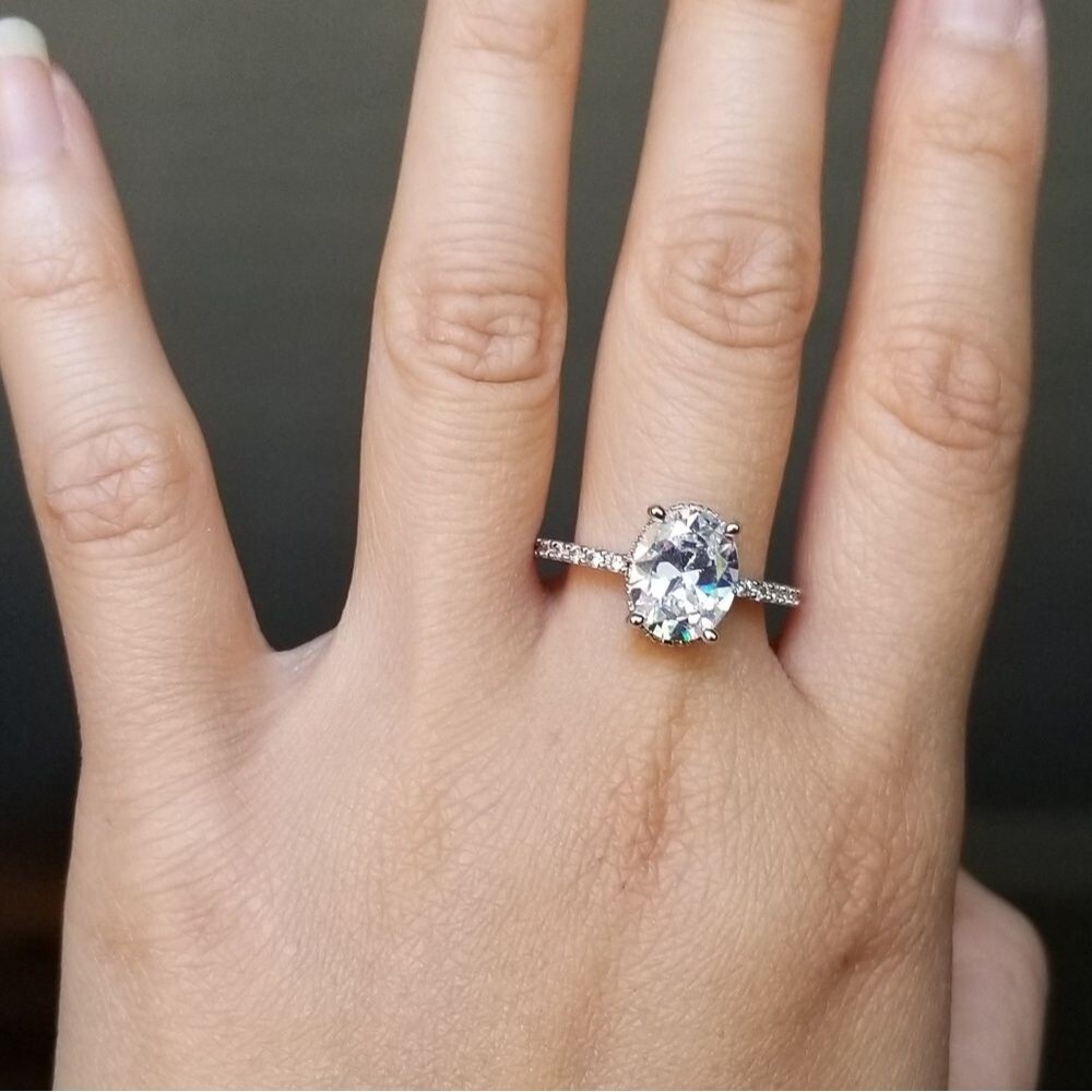 🍒3.5 CT🍒 SIMULATED DIAMOND RING - Picture 4 of 9